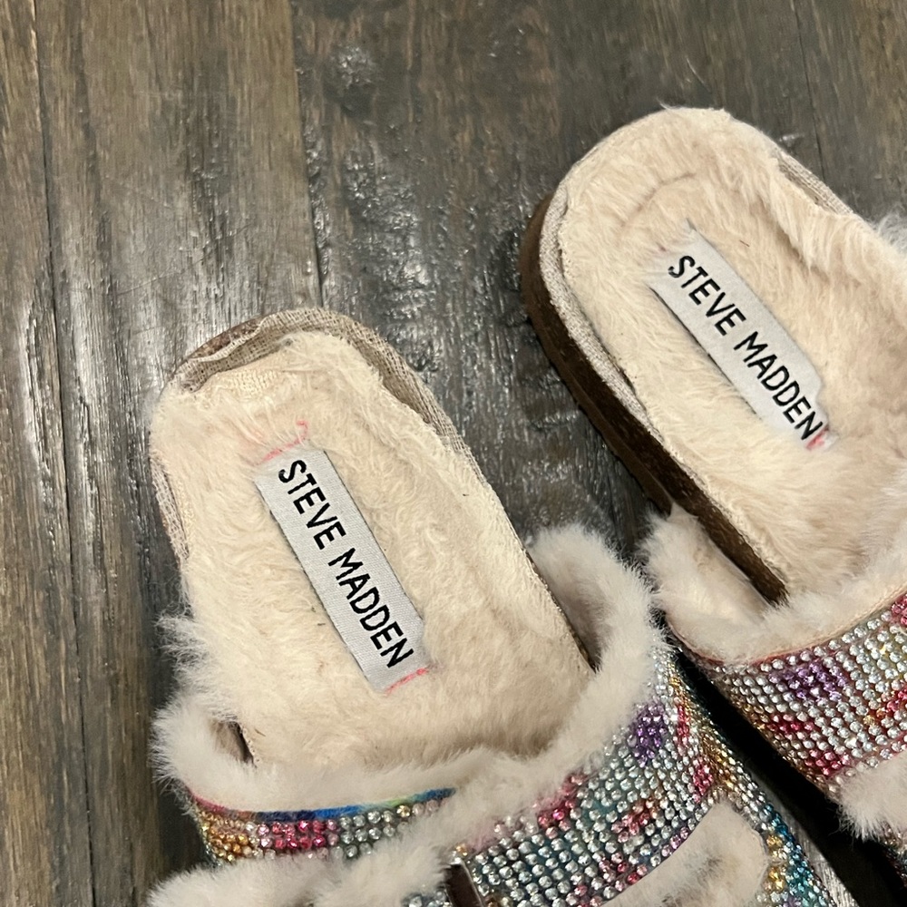 Steve Madden Rhinestone Slides - Picture 2 of 2